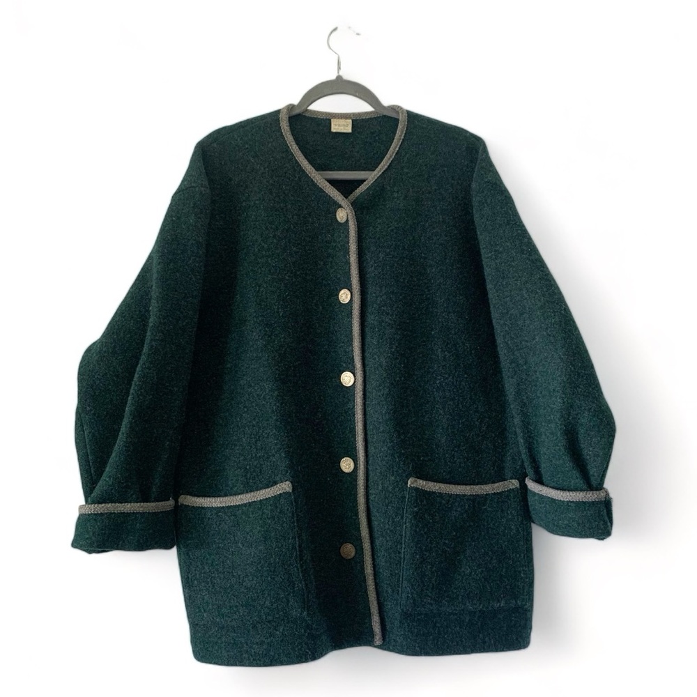 United Colors of Benetton Vintage Knit Button Up Wool Sweater Made in Italy